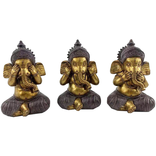 Σπίτι Αγαλματίδια και  Signes Grimalt Σχήμα Ganesha 3 Μονάδες Gold