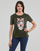 Υφασμάτινα Γυναίκα T-shirt με κοντά μανίκια Only ONLABELLA L/S GLITTER V-NECK CS KNT Kaki