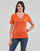 Υφασμάτινα Γυναίκα T-shirt με κοντά μανίκια Only ONLKITA S/S V-NECK HEART TOP BOX CS JRS Orange