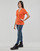 Υφασμάτινα Γυναίκα T-shirt με κοντά μανίκια Only ONLKITA S/S V-NECK HEART TOP BOX CS JRS Orange
