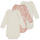 Υφασμάτινα Κορίτσι Πιτζάμα/Νυχτικό Petit Bateau BODY US ML CLOUDY PACK X3 Ροζ / Άσπρο
