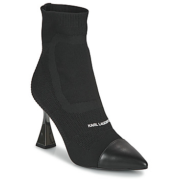 Παπούτσια Γυναίκα Μποτίνια Karl Lagerfeld DEBUT Mix Knit Ankle Boot Black