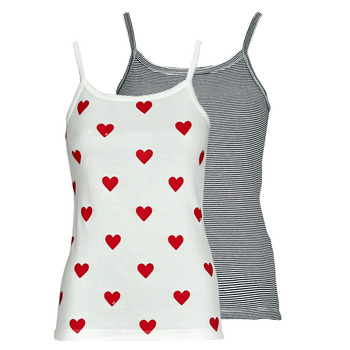 Υφασμάτινα Γυναίκα Αμάνικα / T-shirts χωρίς μανίκια Petit Bateau DEBARDEURS PETIT BATEAU PACK X2 Multicolour