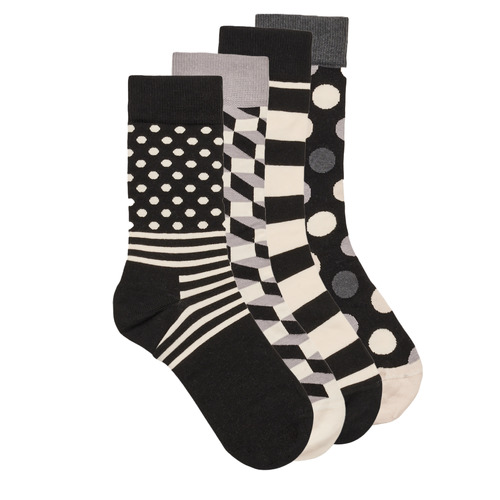 Αξεσουάρ High socks Happy socks CLASSIC BLACK Black / Άσπρο