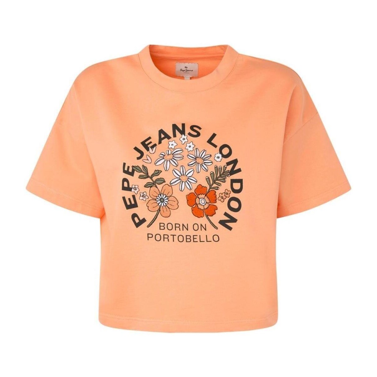 Υφασμάτινα Γυναίκα T-shirt με κοντά μανίκια Pepe jeans  Orange