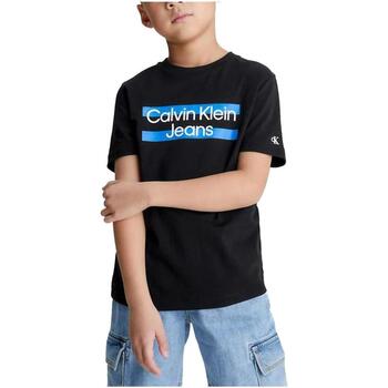 Υφασμάτινα Αγόρι T-shirt με κοντά μανίκια Calvin Klein Jeans  Black