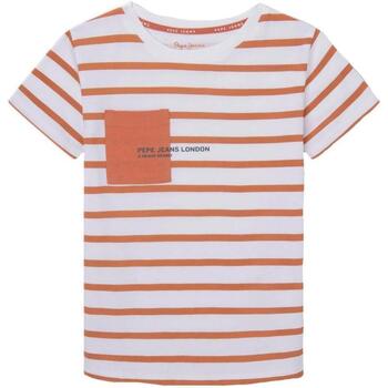 Υφασμάτινα Αγόρι T-shirt με κοντά μανίκια Pepe jeans  Orange