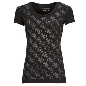 Υφασμάτινα Γυναίκα T-shirt με κοντά μανίκια Guess SS VN 4G ALLOVER TEE Black