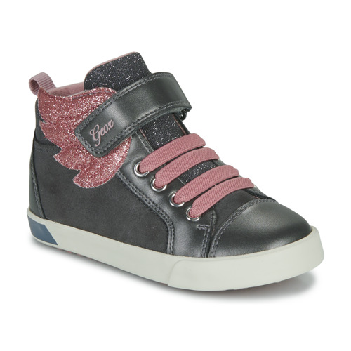 Παπούτσια Κορίτσι Ψηλά Sneakers Geox B KILWI GIRL Grey / Ροζ