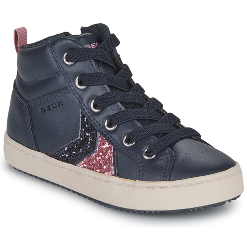 Παπούτσια Κορίτσι Ψηλά Sneakers Geox J KALISPERA GIRL Marine / Ροζ