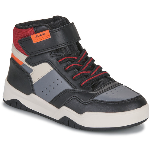 Παπούτσια Αγόρι Ψηλά Sneakers Geox J PERTH BOY F Black / Grey / Orange