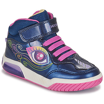 Παπούτσια Κορίτσι Ψηλά Sneakers Geox J INEK GIRL B Marine / Ροζ
