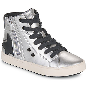 Παπούτσια Κορίτσι Ψηλά Sneakers Geox J KALISPERA GIRL A Silver / Black