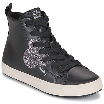 Παπούτσια Κορίτσι Ψηλά Sneakers Geox J KALISPERA GIRL D Black / Silver
