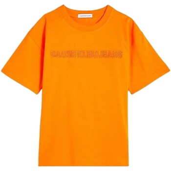 Υφασμάτινα Αγόρι T-shirt με κοντά μανίκια Calvin Klein Jeans IB0IB01643 Orange