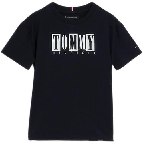 Υφασμάτινα T-shirt με κοντά μανίκια Tommy Hilfiger  Μπλέ