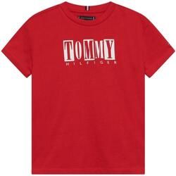 Υφασμάτινα Αγόρι T-shirt με κοντά μανίκια Tommy Hilfiger  Red
