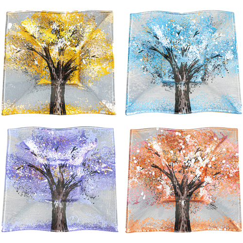Σπίτι Κουτιά / δοχεία  αποθήευσης Signes Grimalt 4U Αφηρημένο Πιάτο Δέντρων Multicolour