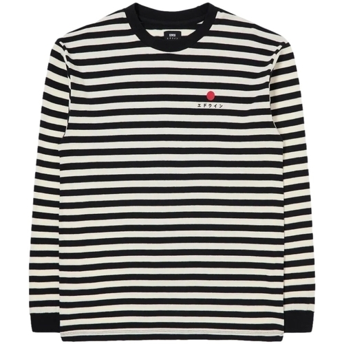 Υφασμάτινα Άνδρας T-shirts & Μπλούζες Edwin Basic Stripe T-Shirt LS - Black/White Multicolour