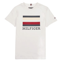 Υφασμάτινα Αγόρι T-shirt με κοντά μανίκια Tommy Hilfiger TH LOGO TEE S/S Άσπρο