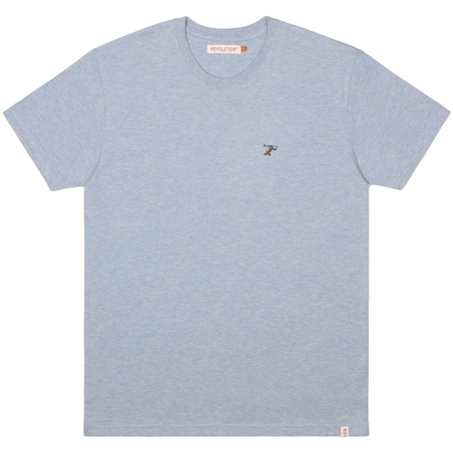 Υφασμάτινα Άνδρας T-shirts & Μπλούζες Revolution Regular T-Shirt 1308 RUN - Light Blue Μπλέ