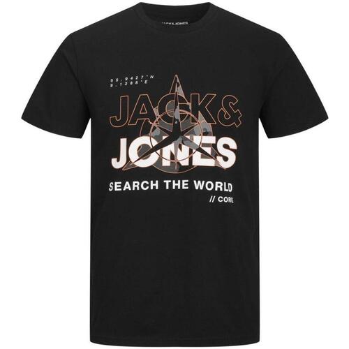 Υφασμάτινα Αγόρι T-shirt με κοντά μανίκια Jack & Jones  Black