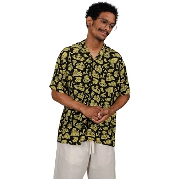 Υφασμάτινα Άνδρας Πουκάμισα με μακριά μανίκια Brava Fabrics Veranoir Faes Shirt - Lemon Black