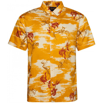 Υφασμάτινα Άνδρας Πουκάμισα με μακριά μανίκια Superdry Vintage hawaiian s/s shirt Yellow