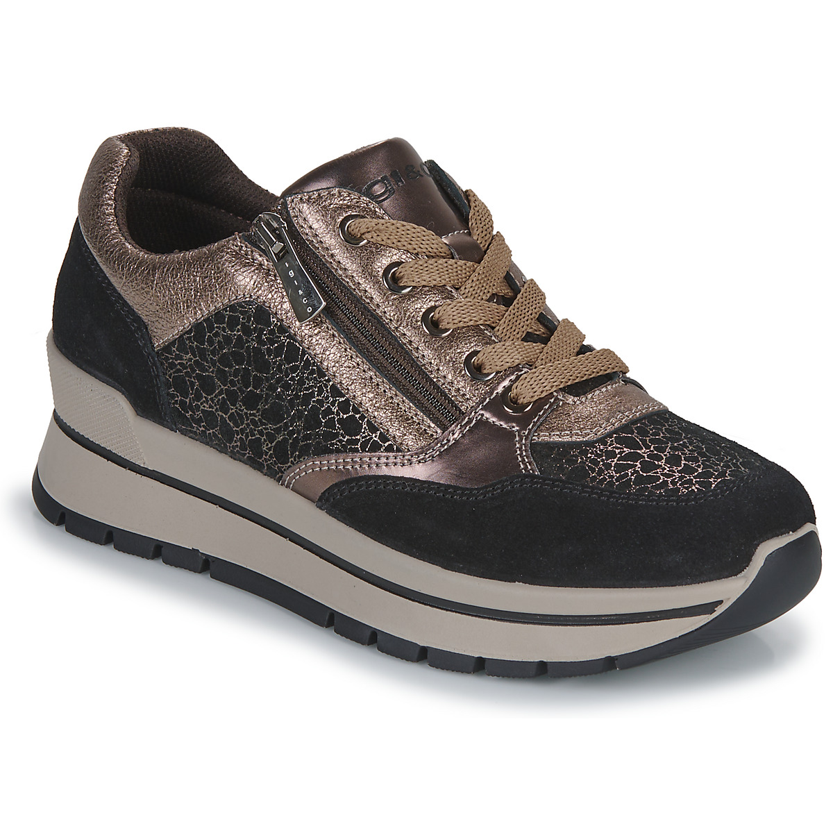 Παπούτσια Γυναίκα Χαμηλά Sneakers IgI&CO DONNA ANIKA 1 Black / Bronze