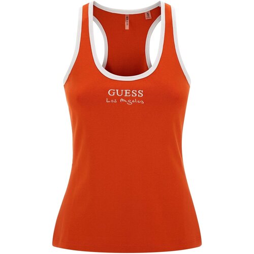 Υφασμάτινα Γυναίκα T-shirts & Μπλούζες Guess E3GP05 KBP41 Orange