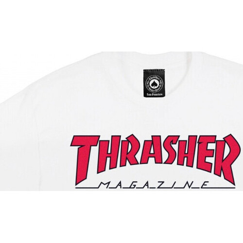 Υφασμάτινα Άνδρας T-shirts & Μπλούζες Thrasher T-shirt outlined Άσπρο