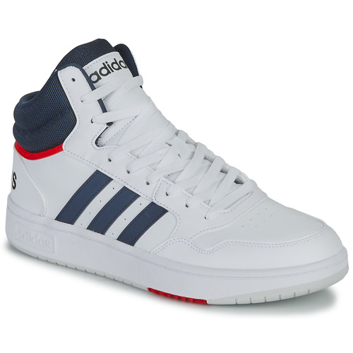 Παπούτσια Άνδρας Ψηλά Sneakers Adidas Sportswear HOOPS 3.0 MID Άσπρο / Marine / Red