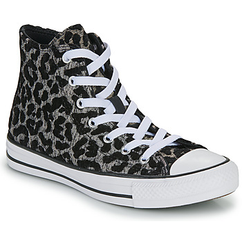 Παπούτσια Κορίτσι Ψηλά Sneakers Converse CHUCK TAYLOR ALL STAR LEOPARD LOVE Black / Grey