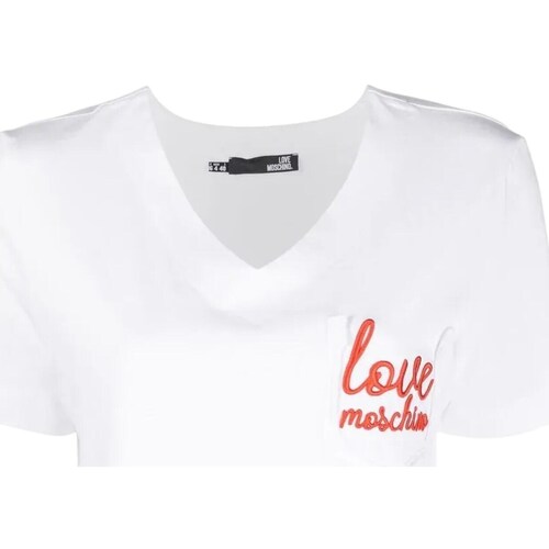 Υφασμάτινα Γυναίκα T-shirt με κοντά μανίκια Love Moschino W4H9101M3876 Άσπρο