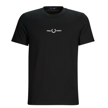 Υφασμάτινα Άνδρας T-shirt με κοντά μανίκια Fred Perry EMBROIDERED T-SHIRT Black