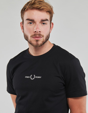 Fred Perry EMBROIDERED T-SHIRT Black