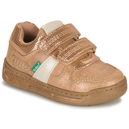Παπούτσια Κορίτσι Χαμηλά Sneakers Kickers KALIDO Beige / Ροζ / Glitter
