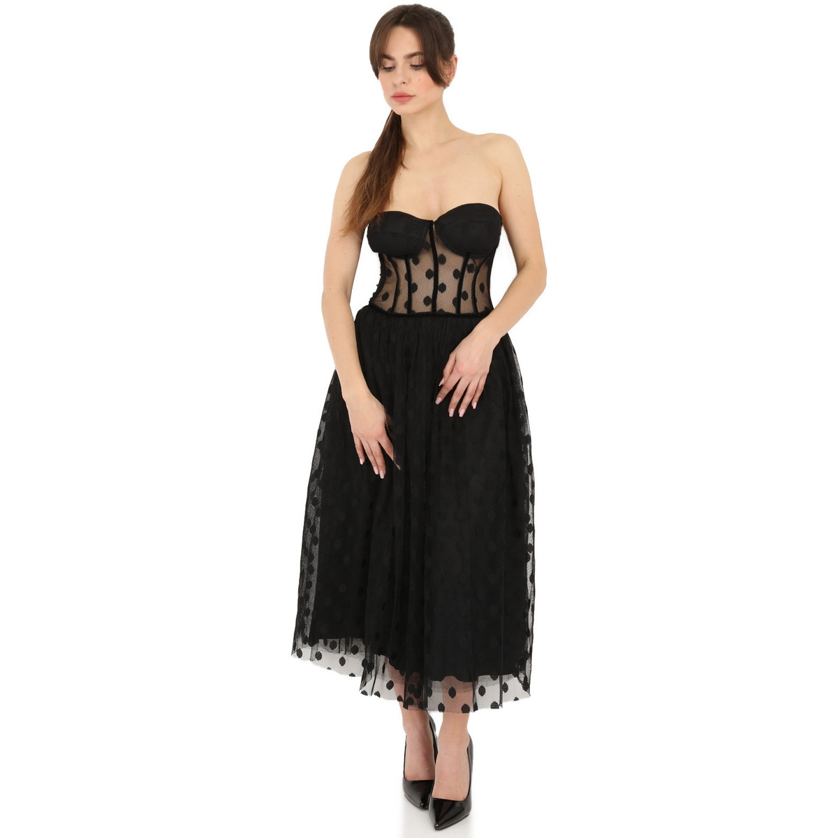 Υφασμάτινα Γυναίκα Φορέματα La Modeuse 66178_P153633 Black