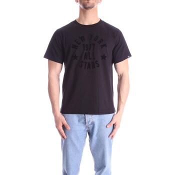 Υφασμάτινα T-shirt με κοντά μανίκια Hydrogen 32062 Black