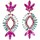 Ρολόγια & Kοσμήματα Γυναίκα Σκουλαρίκια Luna Collection 70119 Ροζ