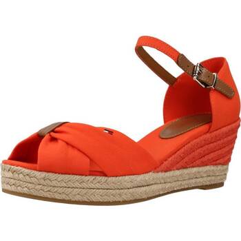 Tommy Hilfiger BASIC OPEN TOE MID WEDGE Red