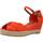 Παπούτσια Γυναίκα Σανδάλια / Πέδιλα Tommy Hilfiger BASIC OPEN TOE MID WEDGE Red