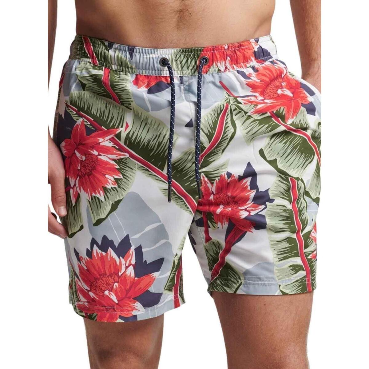 Υφασμάτινα Άνδρας Μαγιώ / shorts για την παραλία Superdry  Άσπρο