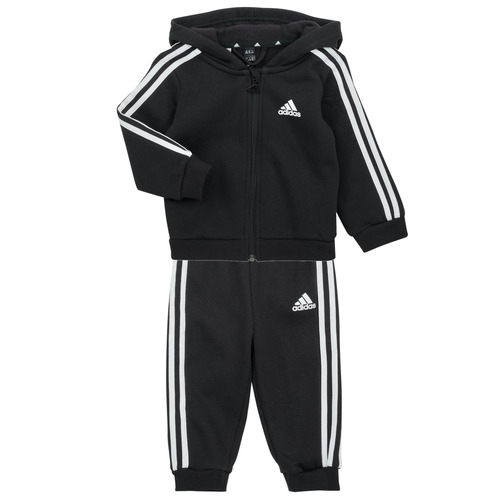 Υφασμάτινα Αγόρι Σετ από φόρμες Adidas Sportswear 3S FZ FL JOG Black / Άσπρο