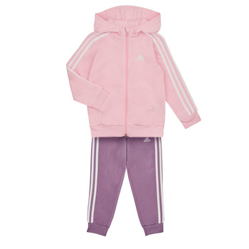 Υφασμάτινα Κορίτσι Σετ από φόρμες Adidas Sportswear LK 3S SHINY TS Ροζ / Violet