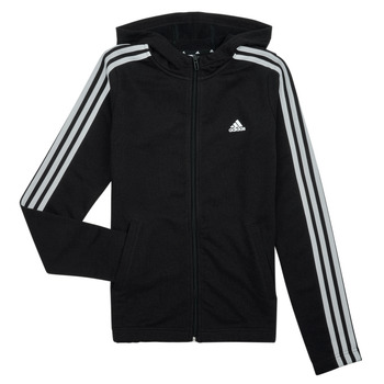 Υφασμάτινα Κορίτσι Φούτερ Adidas Sportswear 3S FZ HD Black / Άσπρο