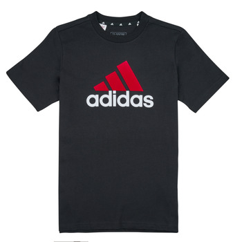 Υφασμάτινα Αγόρι T-shirt με κοντά μανίκια Adidas Sportswear BL 2 TEE Black / Red / Άσπρο