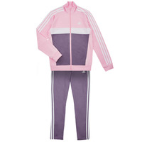 Υφασμάτινα Κορίτσι Σετ από φόρμες Adidas Sportswear 3S TIBERIO TS Ροζ / Άσπρο / Violet