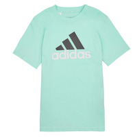 Υφασμάτινα Παιδί T-shirt με κοντά μανίκια Adidas Sportswear BL 2 TEE Μπλέ / Άσπρο / Black