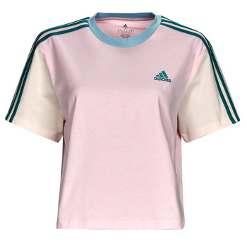 Υφασμάτινα Γυναίκα T-shirt με κοντά μανίκια Adidas Sportswear 3S CR TOP Ροζ